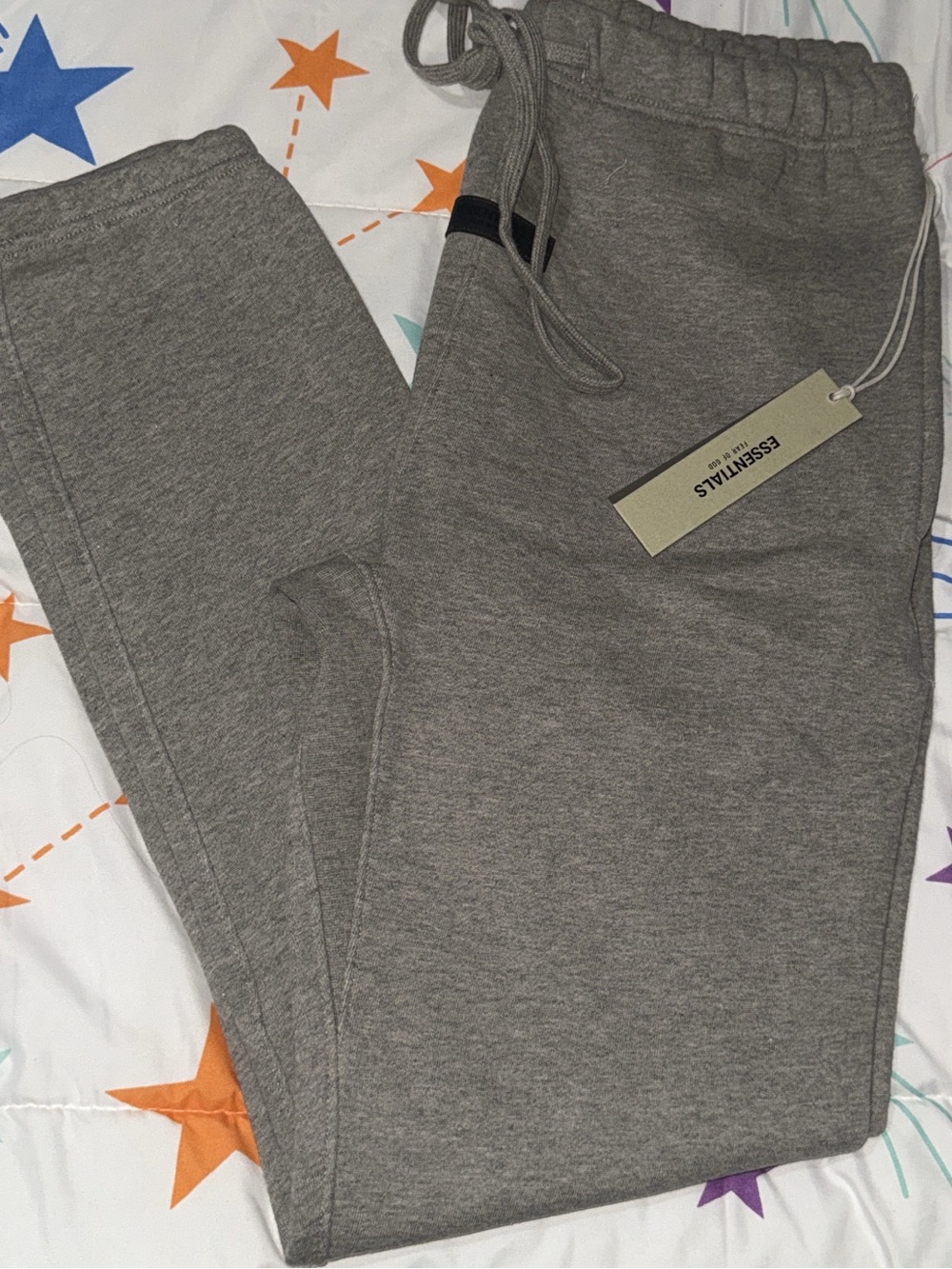ESSENTIALS Men's Heather Gray Ankle Sweatpants
